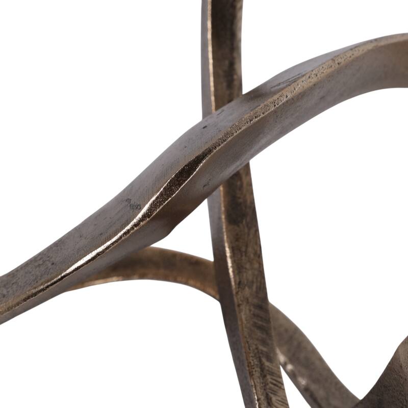 Twisted Knot Decorative Object Sculpture - Abstract Figurine Statue - 10.5"