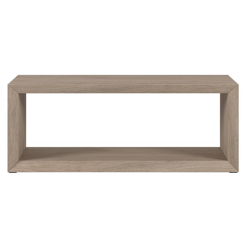 48" Coffee Table with Shelf for Living Room Storage and Display - 48" x 23.38" x 18"