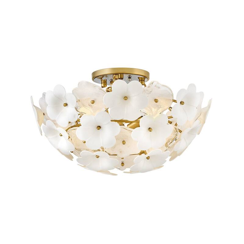 Fredrick Ramond FR41963 Marianne 3 Light 21" Wide Semi-flush Bowl - Deluxe Gold
