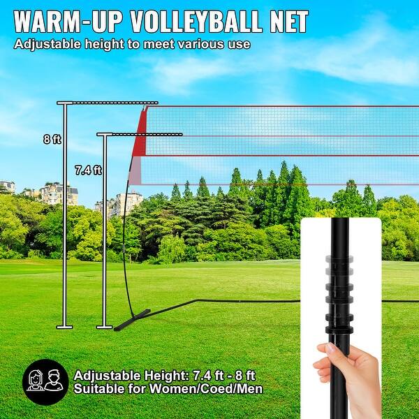 Freestanding Volleyball Training Net for Indoor or Outdoor Use - 14 feet