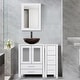 preview thumbnail 5 of 106, 36" Bathroom Vanity with Sink Set Side Cabinet White - W-Glass brown round sink