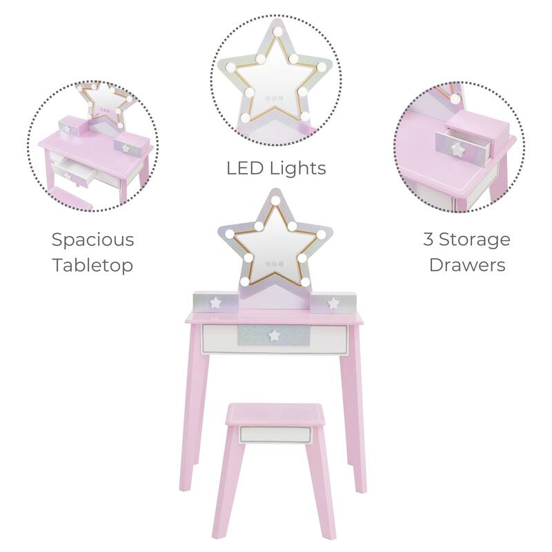 Fantasy Fields Little Princess Star Vanity with LED Mirror
