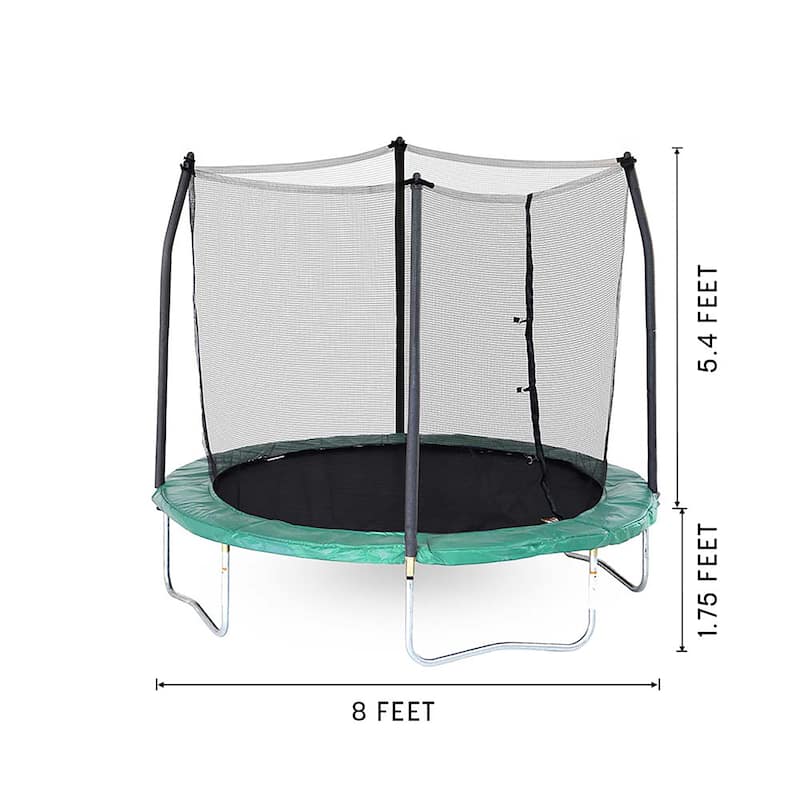 Skywalker Trampolines 8' Round Trampoline with Enclosure - Green