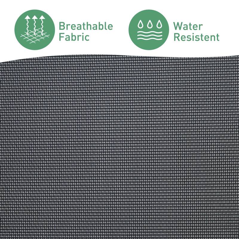 Ainfox 3 Pieces Outdoor Patio Conversation Set, Textilene Patio Rocking Chair Bistro Set with Coffee Table