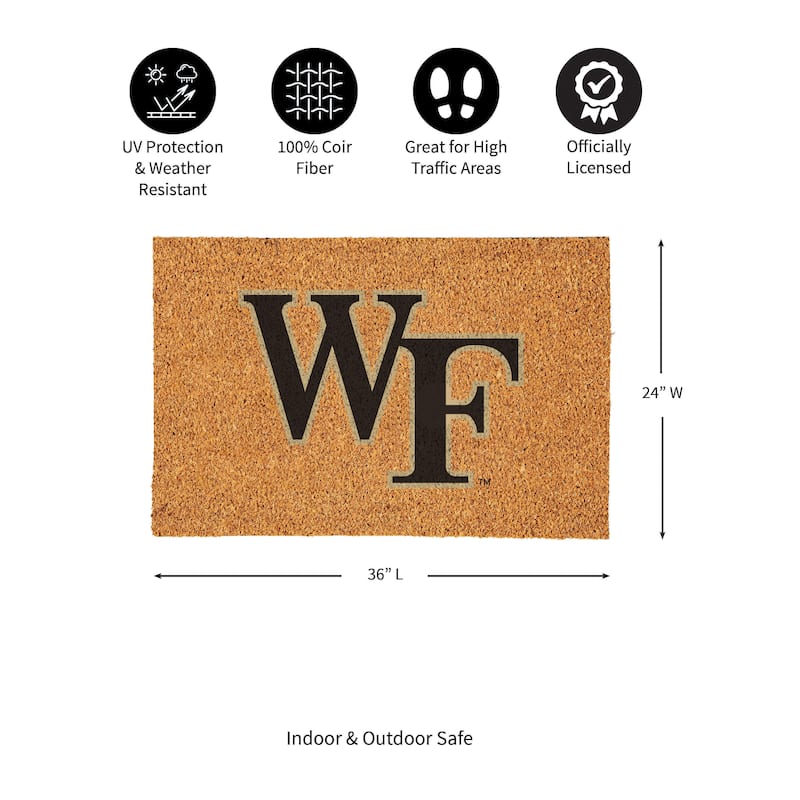 Wake Forest University Full Color Indoor/Outdoor Coir Mat