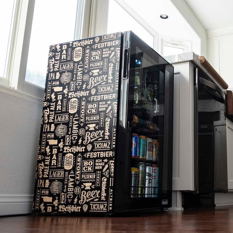Newair “Beers of the World” Custom Designed Freestanding 126 Can Beer Fridge
