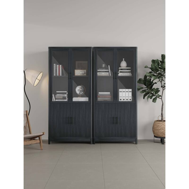 Manhattan Comfort Mid Century Modern Jodie Bookcase with Adjustable Shelves