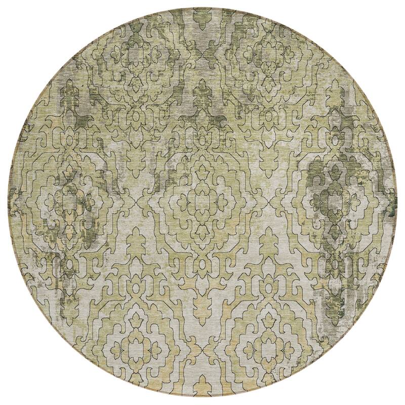 HomeRoots Medallion Transitional Rectangle Outdoor Rug