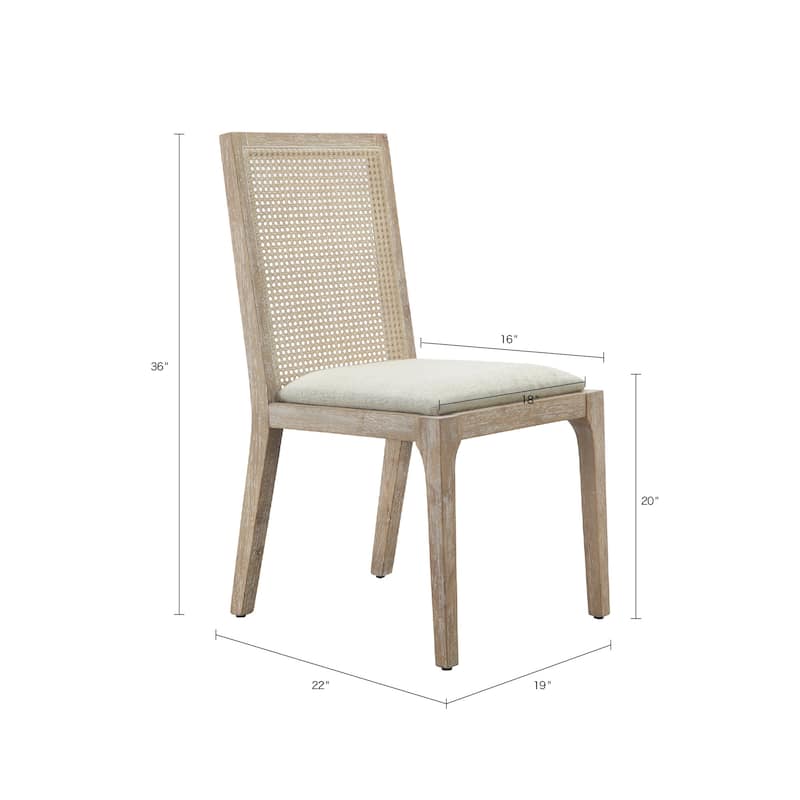 Madison Park Ashe Natural Dining Chair set of 2