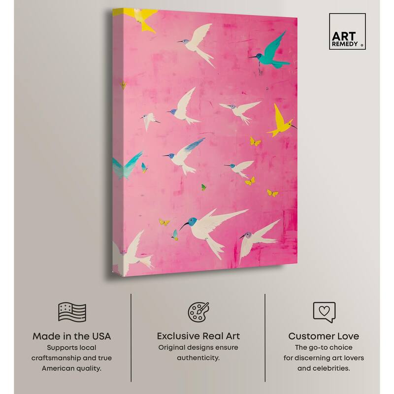 Soaring Sorbet Canvas by Art Remedy, Gallery Wrapped