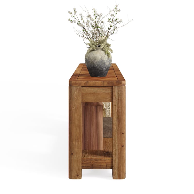 Solid Wood 63" TV Stands, Low Media Console Entertainment Center