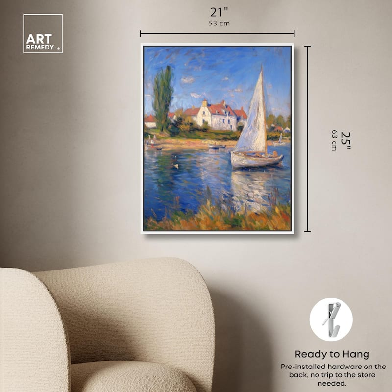 Bayside Calm I Canvas by Art Remedy