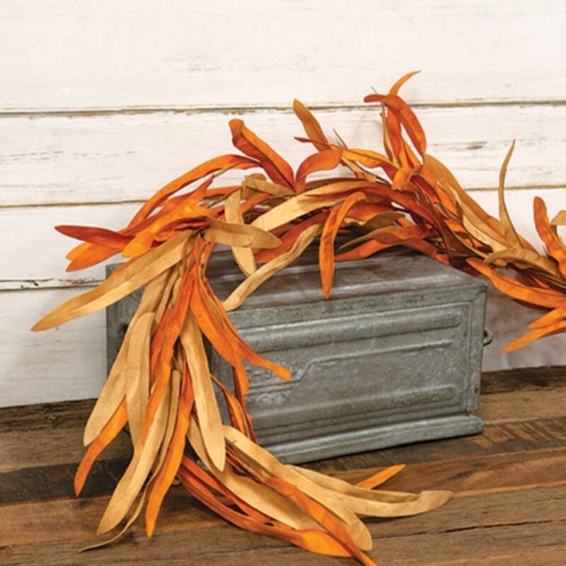 Fall Yucca Leaves Garland 5 Ft Rustic Home or Mantel Decor