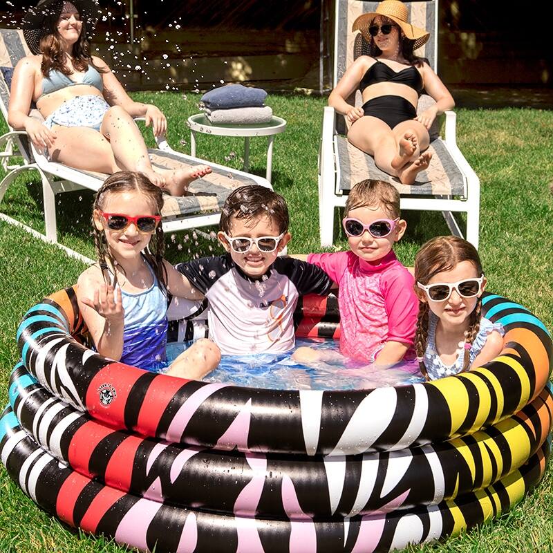 36" Inflatable Multi-Color Zebra Striped Children's Wading Pool