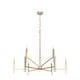 preview thumbnail 2 of 11, Hunter Sunjai 9-Light 2-Tier Chandelier - Entry, Dining Room, Living Room - Candle, Geometric, Contemporary, Glam