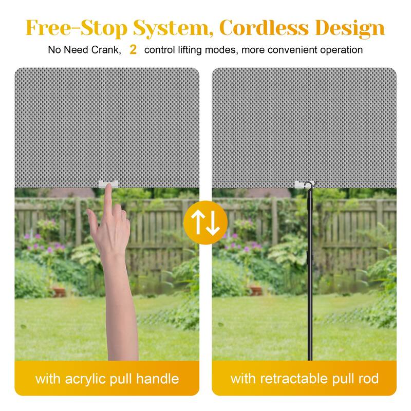 8' x 8' Outdoor Roller Shades - 8'W x 8'L