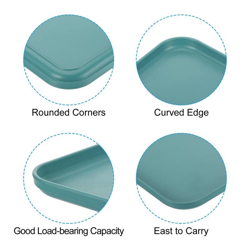 Fast Food Tray, 2 Pack PP Plastic Reusable Serving Tray