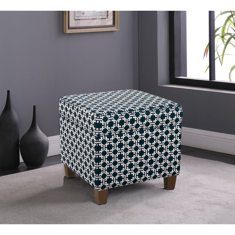 Carson Carrington Hnifsdalur Square Storage Ottoman Wood Legs