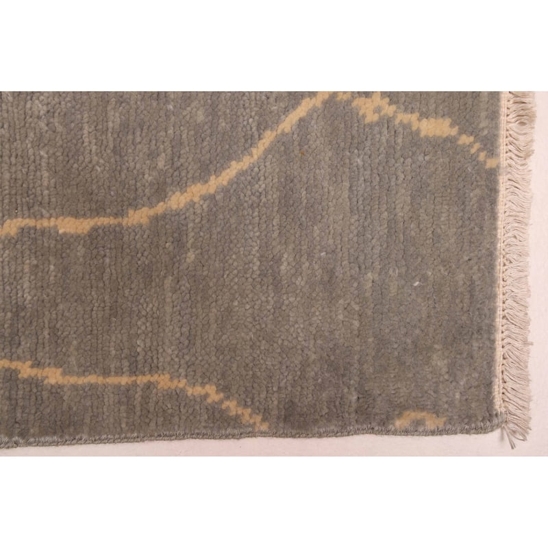ECARPETGALLERY Hand-knotted Mystique Grey Wool Rug - 3'1 x 9'10