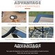 preview thumbnail 11 of 11, Wood-look PVC Patio Dining Table Steel Large Rectangular Table with Umbrella Hole