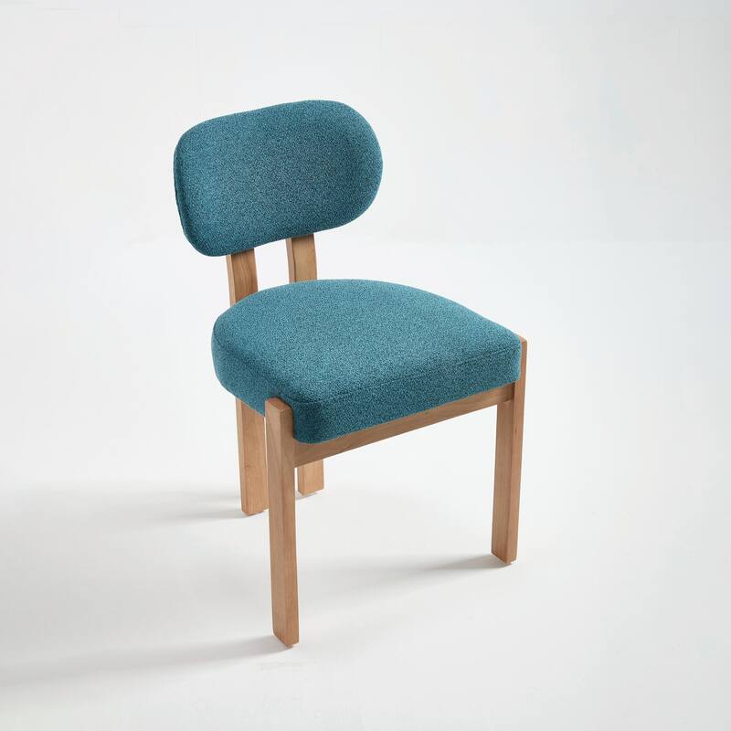 Wooden Dining Chairs Set of 2, Modern Fabric Upholstered Dining Room Chair