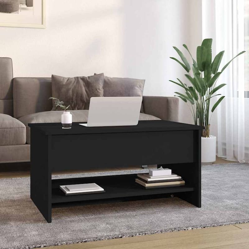 vidaXL Coffee Table Lift Top End Table Accent Side Sofa Table Engineered Wood - 31.5" x 19.7" x 16.7"