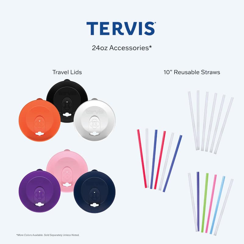 Tervis Clear & Colorful Tabletop Made in USA Double Walled Insulated Travel Tumbler, Clear