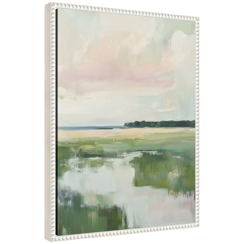 Kate and Laurel Sylvie Pastel Horizon I Framed Canvas by Amy Lighthall - 18x24 - White