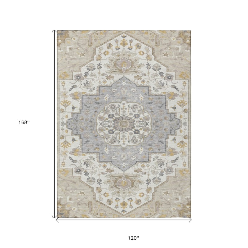 HomeRoots Oriental Traditional Rectangle Outdoor Rug