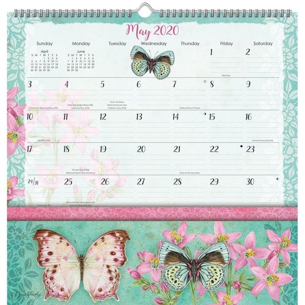 Shop Calendars Butterflies 2020 Note Nook Wall Calendar High