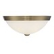 preview thumbnail 10 of 9, Savoy House 2 Light 13" Wide Flush Mount Bowl Ceiling Fixture Warm Brass