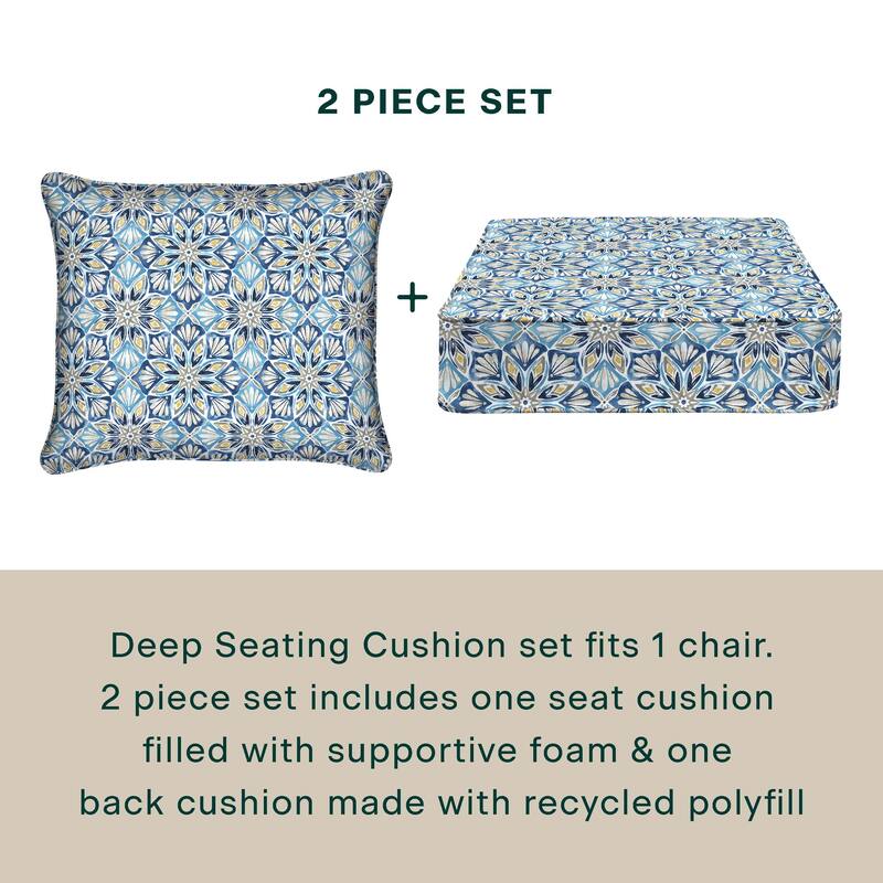 Outdoor Deep Seating Lounge Chair Cushion