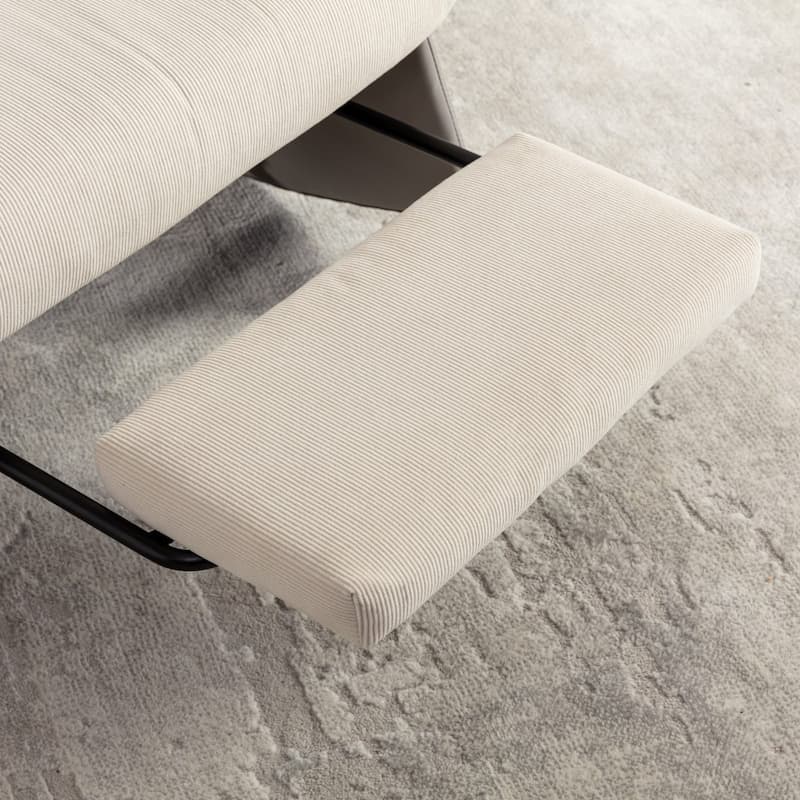 Upholstered Lounge Recliner Rocking Chair with Footrest