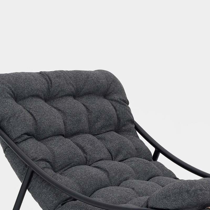 2 Set Outdoor Patio Scoop Rocking Lounge Chair with Cushions