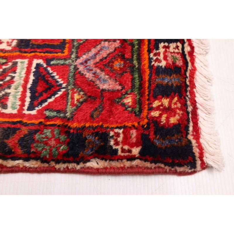 ECARPETGALLERY Hand-knotted Anadol Cream, Red Wool Rug - 4'2 x 6'9