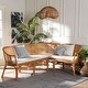 preview thumbnail 8 of 7, Adede 2-Piece Natural Rattan Corner Bench Set - Handwoven Wicker L-Shaped Dining Nook Seating, Boho Coastal Set