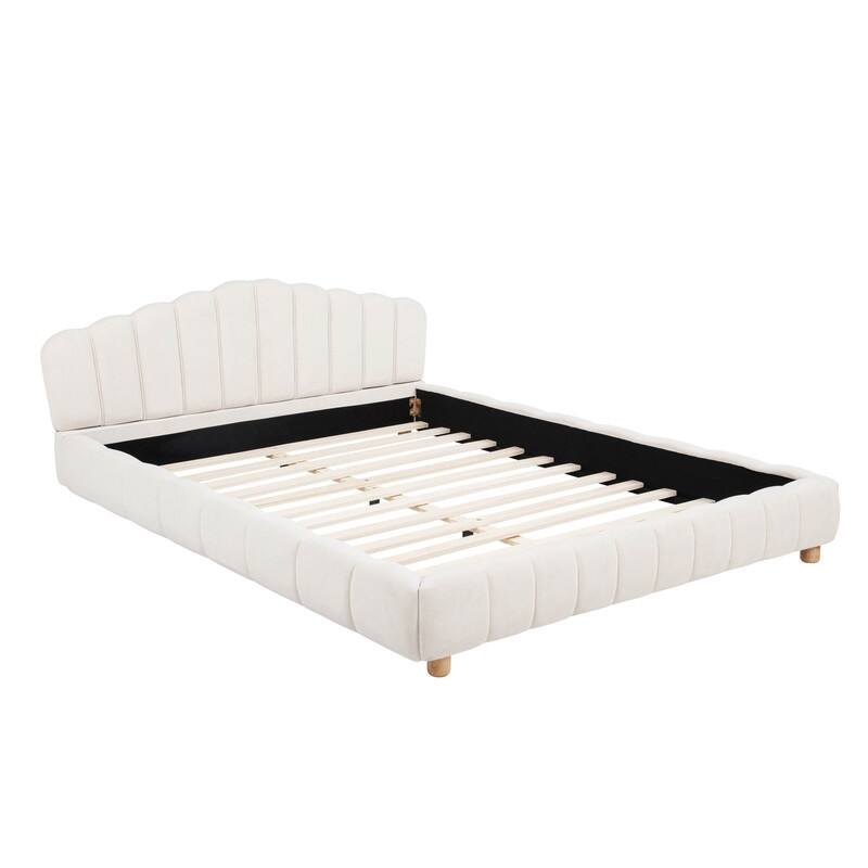 Best Master Furniture Tranquil Retreat Velvet Upholstered Platform Bed