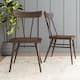 Plank and Beam Solid Wood Windsor Dining Chair - Set of 2 - Walnut