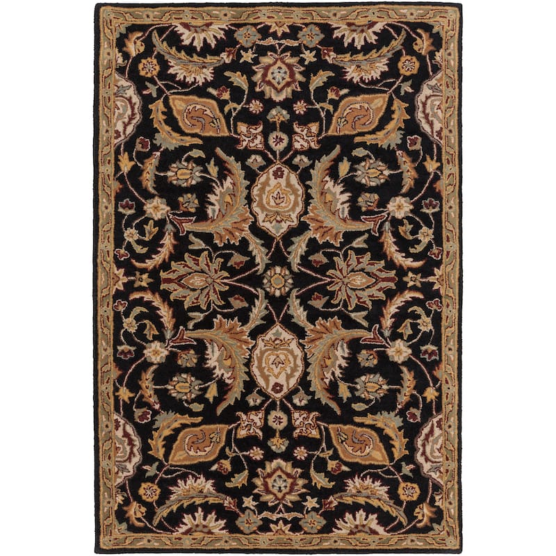 Livabliss Arabath Hand-Tufted Floral Wool Area Rug - 9' x 13'