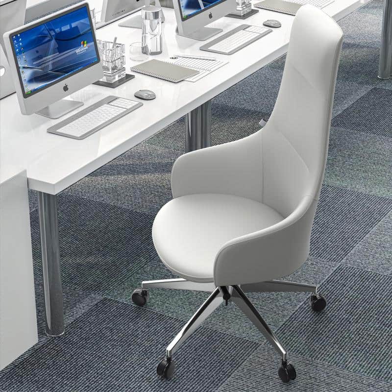 Celeste Ergonomic Adjustable Height Leather Executive Office Chair with Durable Iron Frame, and Swivel for Comfort & Support