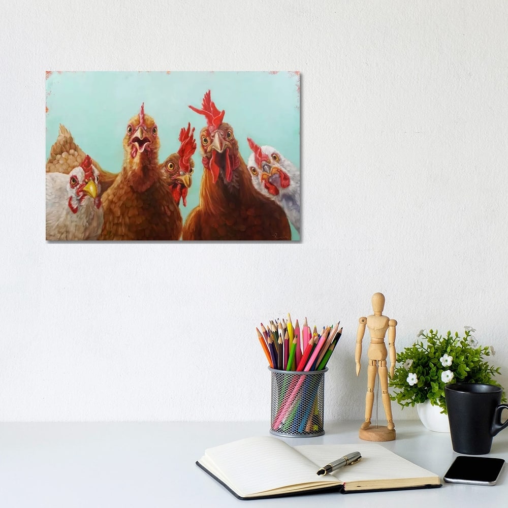 iCanvas "Chicken For Dinner" by Lucia Heffernan Canvas Print