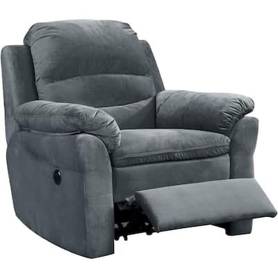 Felix Collection Contemporary Style Fabric Upholstered Living Room Electric Recliner Power Chair, Dark Grey
