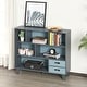preview thumbnail 9 of 19, HOMCOM 3-Tier Child Bookcase Open Shelves Cabinet Floor Standing Home Office Storage Furniture Shelvin with Drawers