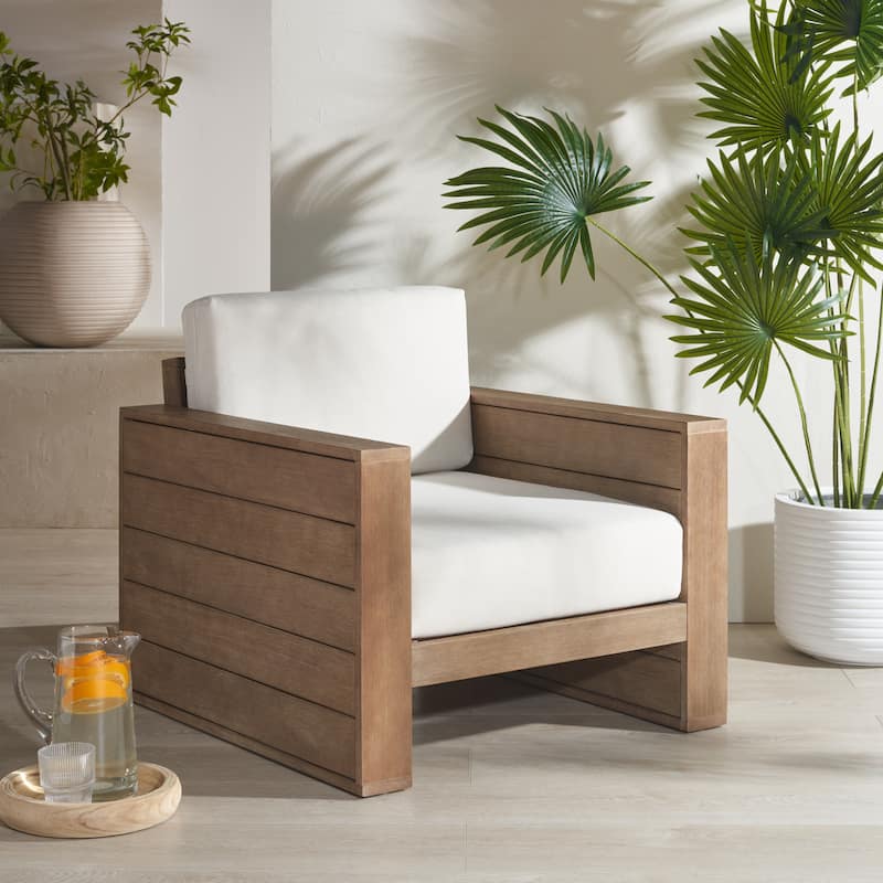 SAFAVIEH Couture Santiago Eucalyptus Patio Chair - 32"W x 34"D x 26"H