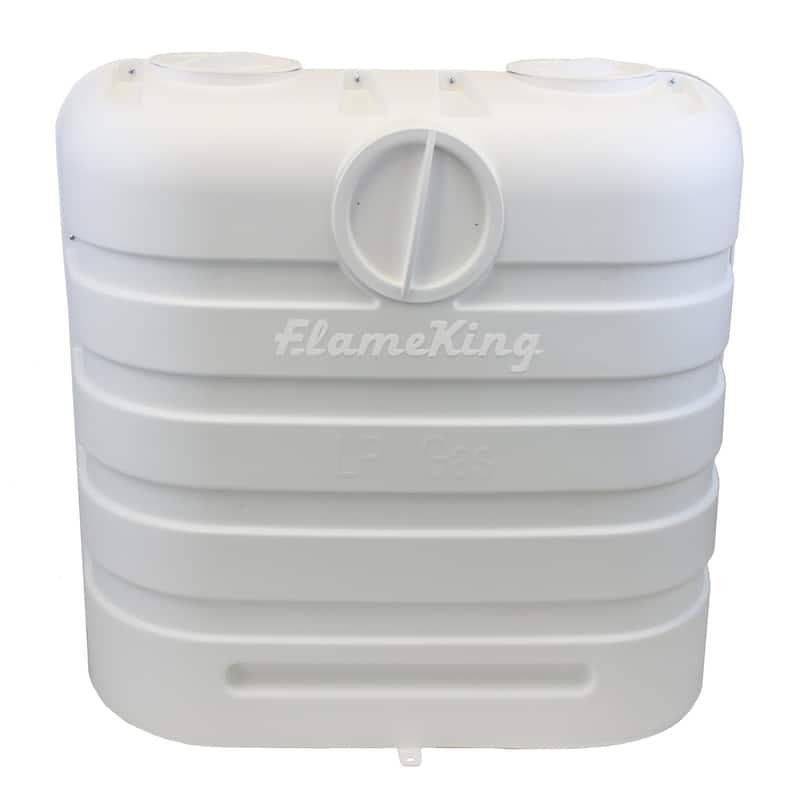 Flame King Dual 30LB Propane Tank Light Plastic Heavy Duty Cover (White)