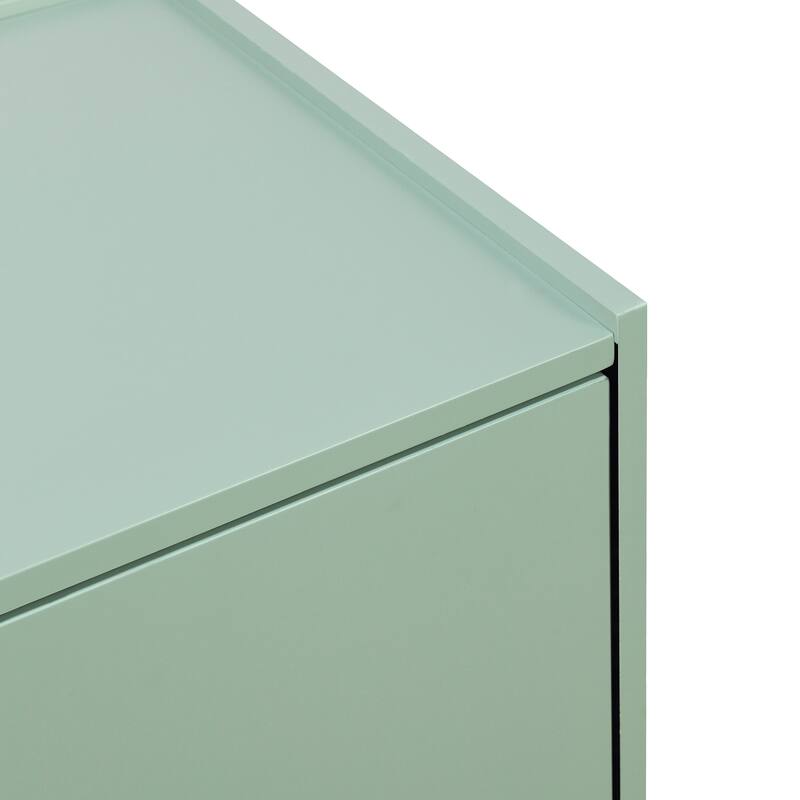 Modern Storage Wooden Cabinet with with 4 Doors and Adjustable Shelfs for Hallway, Entryway, Living Room