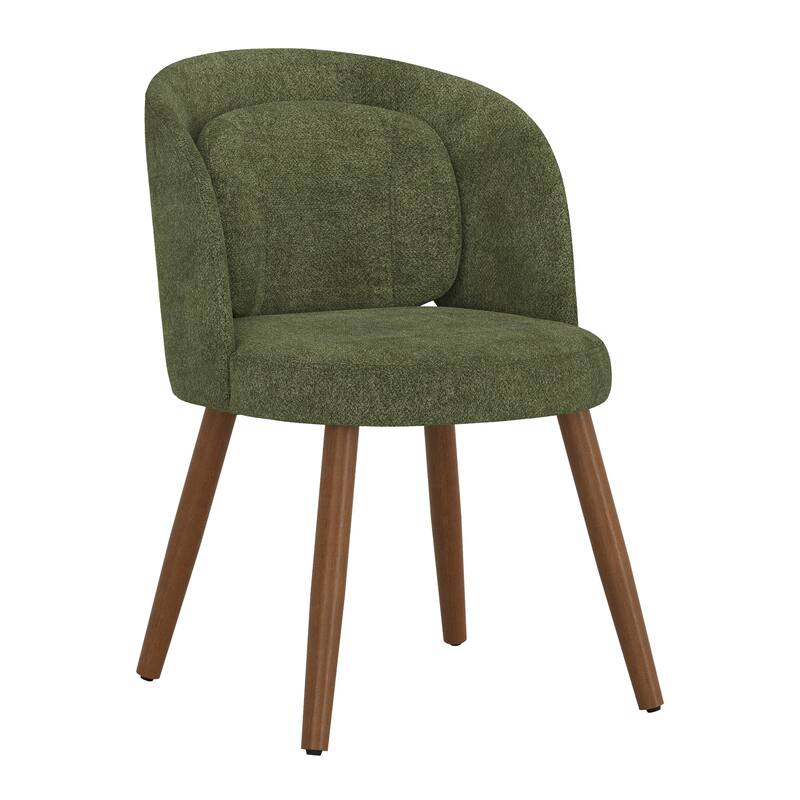 Linen Dining Chairs Set of 2/4/6 with Solid Wood Legs, Modern Kitchen Chairs with Lumbar Pillow for Dining Room Beige