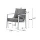 preview thumbnail 6 of 13, 34"H Aluminum Lounge Chair with Sleek Rope Accents and Comfortable Cushions, Perfect for Modern Outdoor and Indoor Spaces
