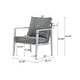 preview thumbnail 7 of 14, 34"H Set of 2 Aluminum Lounge Chair with Sleek Rope Accents and Comfortable Cushions, for Modern Outdoor and Indoor Spaces
