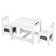 preview thumbnail 12 of 28, 3-in-1 Kids Wood Table and 2 Chairs - 24.4"L x 24.2"W x 19"H